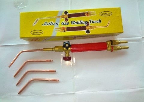 Million Make Welding Blowpipe with 4 Swaged Pipe Nozzle Tips Million Make Welding Blowpipe with 4 Swaged Pipe Nozzle Tips